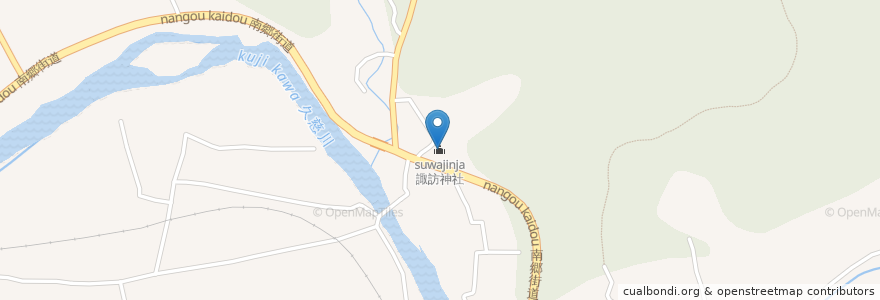 Mapa de ubicacion de 諏訪神社 en Jepun, 茨城県, 久慈郡, 大子町.
