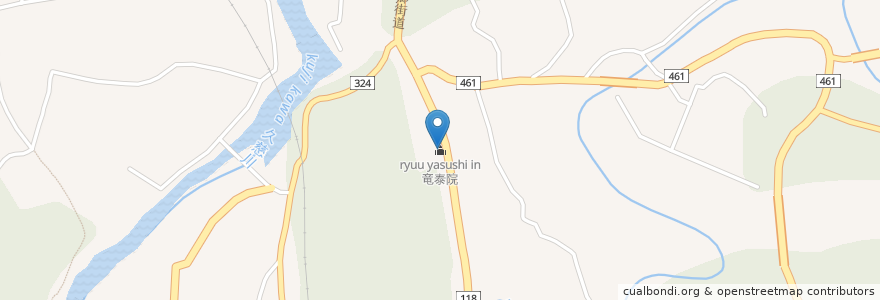 Mapa de ubicacion de 竜泰院 en Japón, Prefectura De Ibaraki, 久慈郡, 大子町.