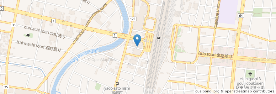 Mapa de ubicacion de 宇都宮餃子館　西口前駅二号店 en Jepun, 栃木県, 宇都宮市.