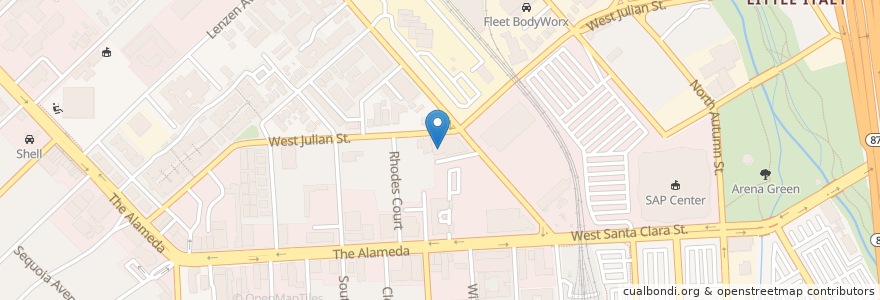 Mapa de ubicacion de Yeshiva Preschool of Silicon Valley en Estados Unidos Da América, Califórnia, Santa Clara County, San Jose.