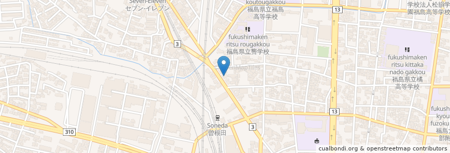 Mapa de ubicacion de フォーラム福島3・4 en Japan, Präfektur Fukushima, Fukushima.