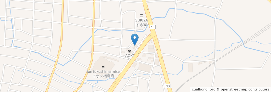 Mapa de ubicacion de 平禄寿司 矢野目店 en Япония, Фукусима, Фукусима.