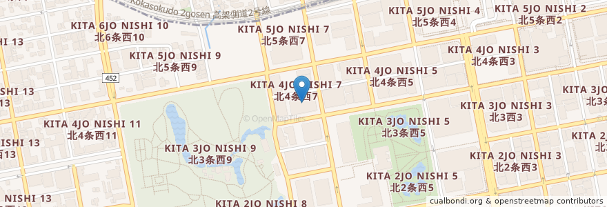 Mapa de ubicacion de 斗南病院 en 日本, 北海道, 石狩振興局, 札幌市, 中央区.