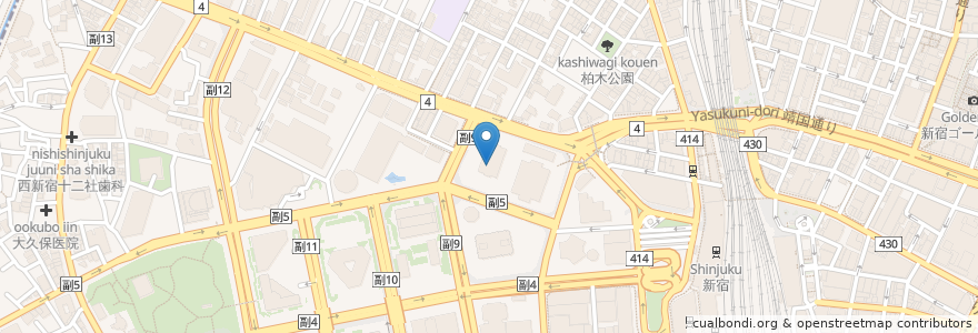Mapa de ubicacion de 天吉屋 新宿店 en ژاپن, 東京都, 新宿区.