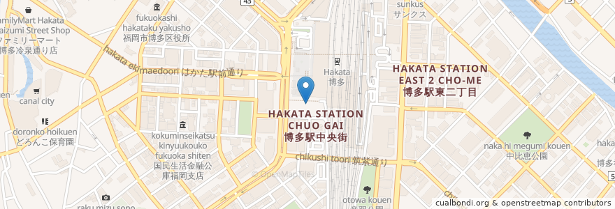 Mapa de ubicacion de Rec Coffee en Japonya, 福岡県, 福岡市, 博多区.