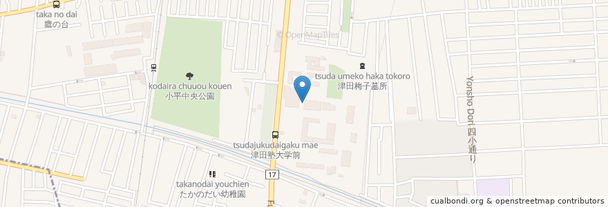 Mapa de ubicacion de 公衆電話 en 일본, 도쿄도, 小平市.