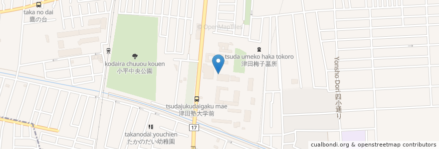 Mapa de ubicacion de 三菱東京UFJ銀行ATM en Japão, Tóquio, 小平市.