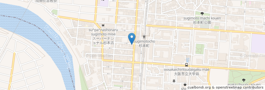 Mapa de ubicacion de じゃんぼ en ژاپن, 大阪府, 住吉区.