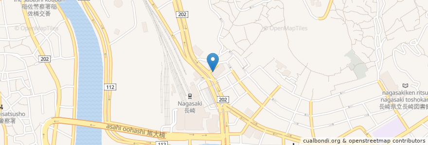Mapa de ubicacion de 長崎駅前 en 日本, 长崎县, 长崎市.