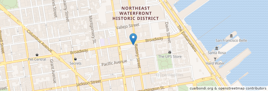 Mapa de ubicacion de Gambino’s en ایالات متحده آمریکا, کالیفرنیا, سان فرانسیسکو, سان فرانسیسکو.