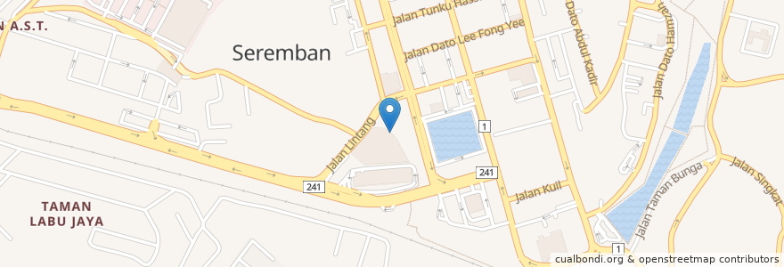 Mapa de ubicacion de Golden Screen Cinemas en 말레이시아, 느그리슴빌란, Seremban.
