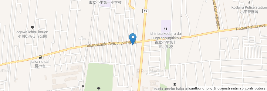 Mapa de ubicacion de ホルモン焼道場蔵　小平店 en Japan, 東京都, 小平市.