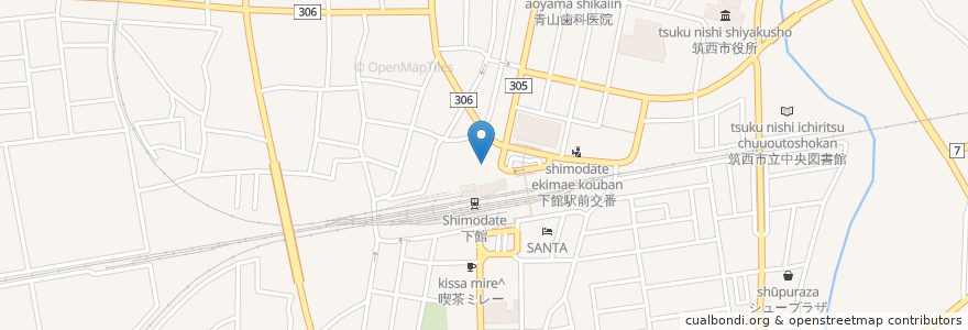 Mapa de ubicacion de 魚民(下館北口駅前店) en Japón, Prefectura De Ibaraki, 筑西市.