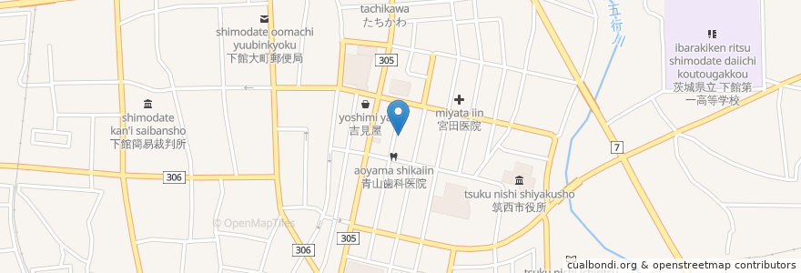 Mapa de ubicacion de ジョイス en Japonya, 茨城県, 筑西市.