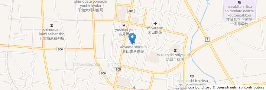 Mapa de ubicacion de 居酒屋ふじ en 일본, 이바라키현, 筑西市.