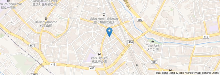 Mapa de ubicacion de Bar trench en 日本, 东京都/東京都, 渋谷区.