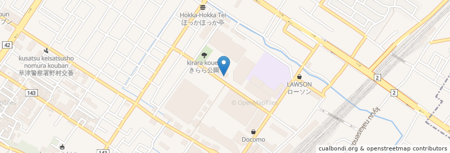 Mapa de ubicacion de カプリチョーザ en Japão, 滋賀県, 草津市.