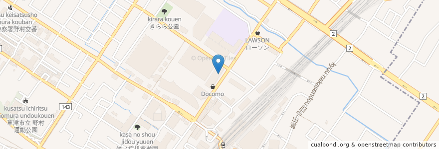 Mapa de ubicacion de 炭火屋 en Japonya, 滋賀県, 草津市.