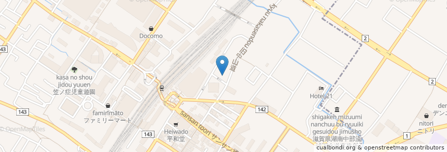 Mapa de ubicacion de アプレグール en 日本, 滋賀県, 草津市.