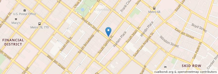 Mapa de ubicacion de Springtime in New York Cafe en Amerika Syarikat, California, Los Angeles County, Los Angeles.