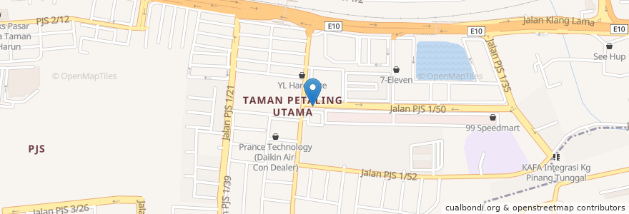 Mapa de ubicacion de CIMB ATM en Malaisie, Selangor, Petaling Jaya.