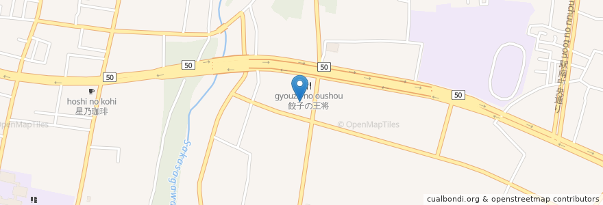 Mapa de ubicacion de フライングガーデン en 日本, 茨城県, 水戸市.