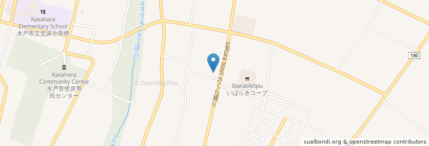 Mapa de ubicacion de 香港厨房 en 日本, 茨城県, 水戸市.