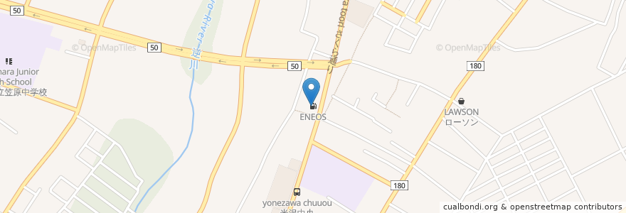 Mapa de ubicacion de ENEOS en 日本, 茨城県, 水戸市.