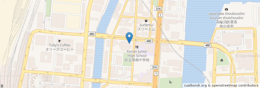 Mapa de ubicacion de サイゼリヤ en ژاپن, 東京都, 港区.