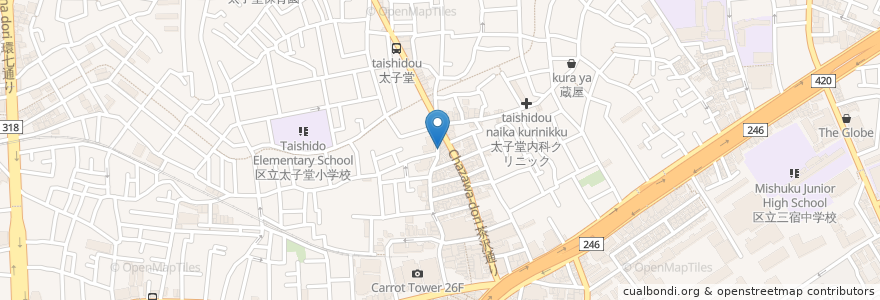 Mapa de ubicacion de 五臓六腑 久 別館 en ژاپن, 東京都, 世田谷区.