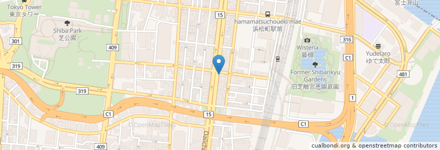 Mapa de ubicacion de 吉野家 en Япония, Токио, Минато.