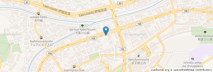 Mapa de ubicacion de 伝説のすた丼屋　堀之内店 en Japón, Tokio, Hachioji.