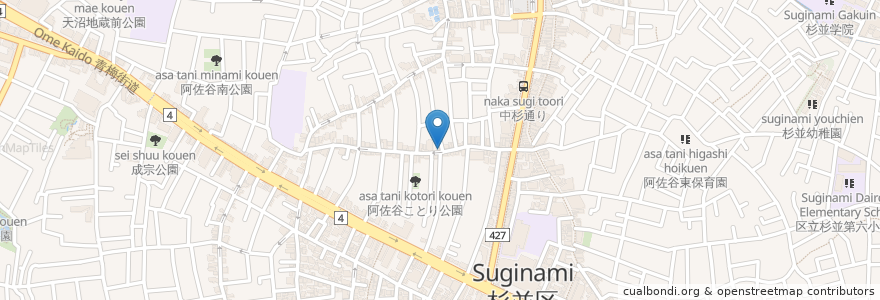Mapa de ubicacion de 枝美とリック en Japan, Tokyo, Suginami.