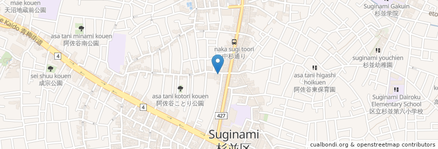 Mapa de ubicacion de 天ぷら　錦天 en Japón, Tokio, Suginami.