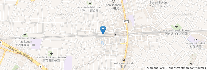 Mapa de ubicacion de 松の寿司 en Japonya, 東京都, 杉並区.