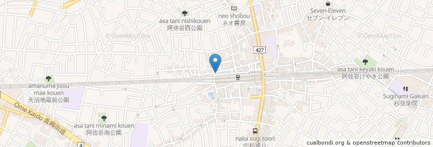 Mapa de ubicacion de 薬師 四文屋 en Jepun, 東京都, 杉並区.
