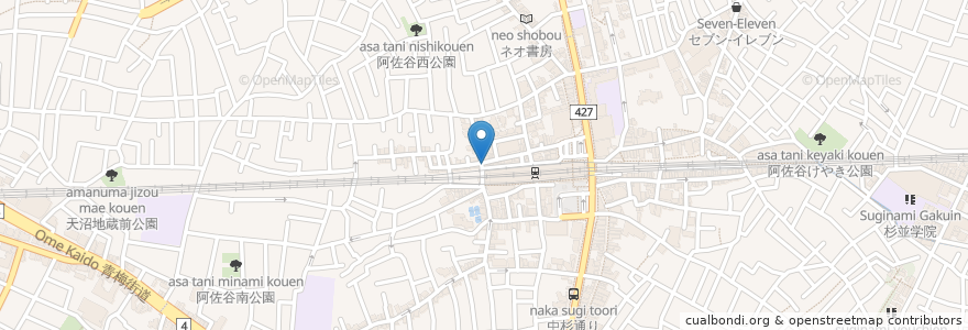 Mapa de ubicacion de かきっこ商店 en اليابان, 東京都, 杉並区.