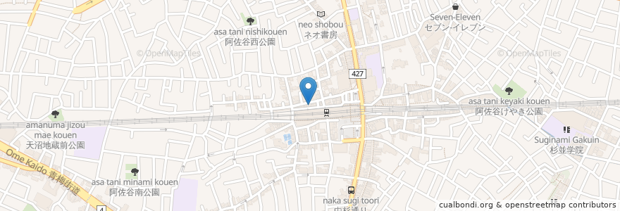 Mapa de ubicacion de 珍香園 en Japon, Tokyo, 杉並区.