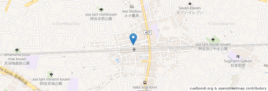 Mapa de ubicacion de かまどか en Japonya, 東京都, 杉並区.