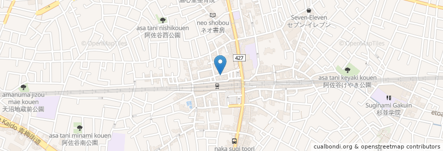 Mapa de ubicacion de Bhandari en Jepun, 東京都, 杉並区.