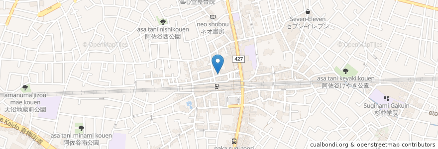 Mapa de ubicacion de Piatto en ژاپن, 東京都, 杉並区.