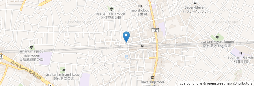 Mapa de ubicacion de 阿佐立ち en 日本, 東京都, 杉並区.