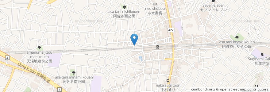 Mapa de ubicacion de Mocci en 日本, 東京都, 杉並区.