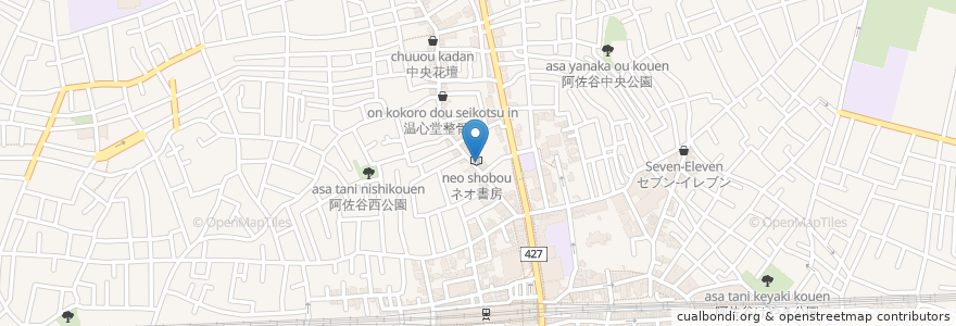 Mapa de ubicacion de 珈琲雨水 en Japonya, 東京都, 杉並区.