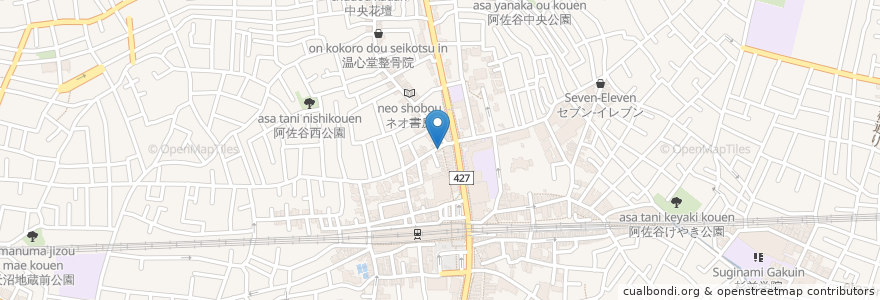 Mapa de ubicacion de がブリチキン en Jepun, 東京都, 杉並区.