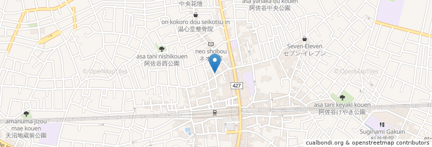 Mapa de ubicacion de あっしゅ en 日本, 東京都, 杉並区.