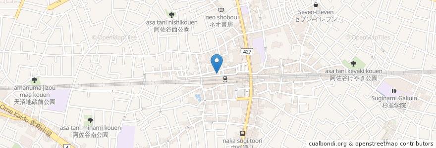 Mapa de ubicacion de えん家 en Jepun, 東京都, 杉並区.