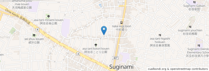 Mapa de ubicacion de Cafe La KaM en Japan, 東京都, 杉並区.