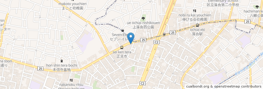 Mapa de ubicacion de 落合中野眼科 en Giappone, Tokyo, 中野区.