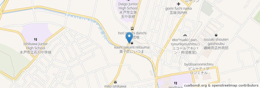 Mapa de ubicacion de にいづま en ژاپن, 茨城県, 水戸市.